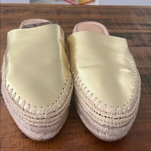 Gold Espadrille Slip-On Shoes size 8.5